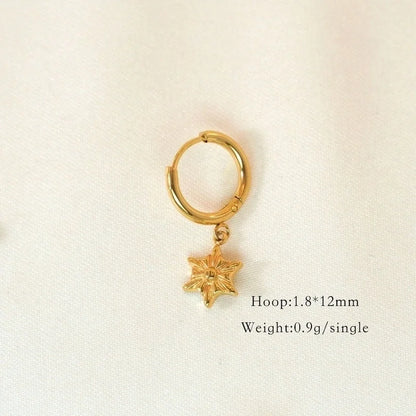 6 Pieces Minimalist Classic Style Solid Color Inlay 304 Stainless Steel Rhinestones Drop Earrings