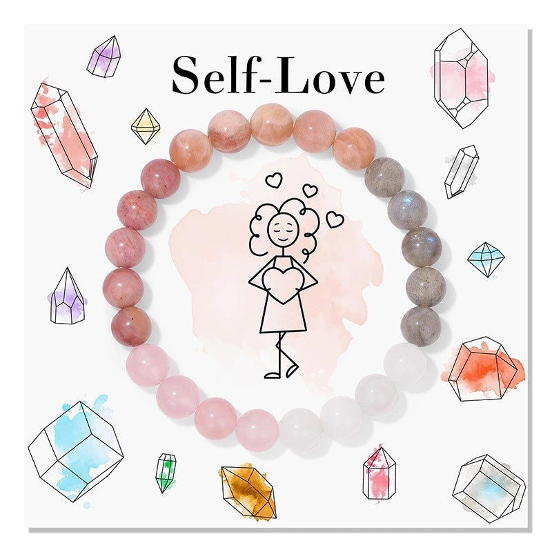 Cute Romantic Round Natural Stone Bracelets In Bulk