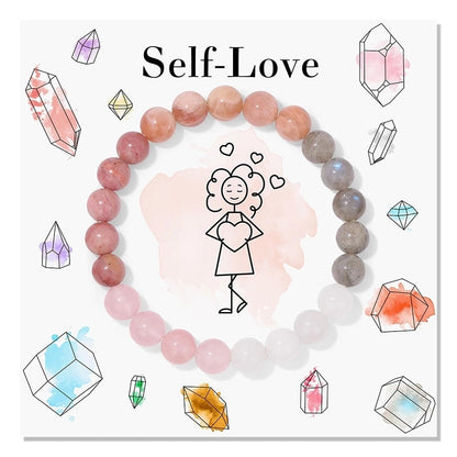 Cute Romantic Round Natural Stone Bracelets In Bulk