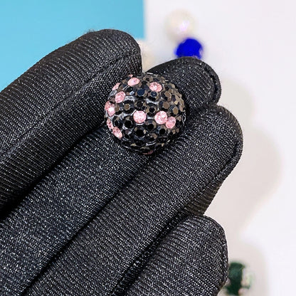 K16 Stars Diamond Ball Color Straight Hole Soft Clay Beads Mobile Phone Chain Bag Chain Diy Jewelry Accessories Beaded