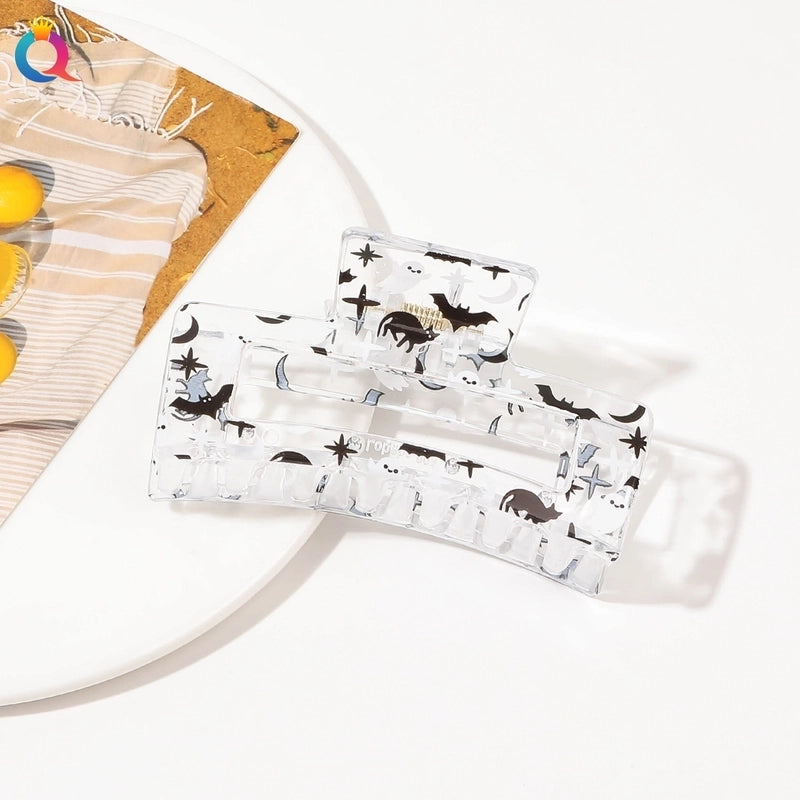 Halloween Minimalist Classic Style Women's Spider Web Skull Plastic Hair Claws