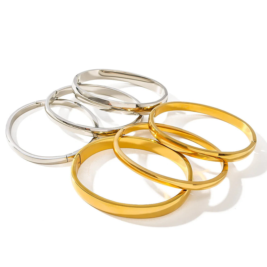 IG Style Circle Sphere Stainless Steel Electroplating Bangles