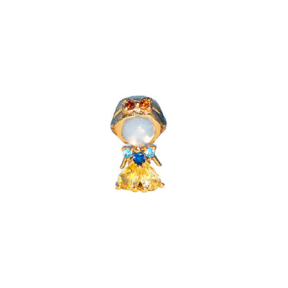 Cartoon Cartoon Zircon Zircon Inlay Earrings