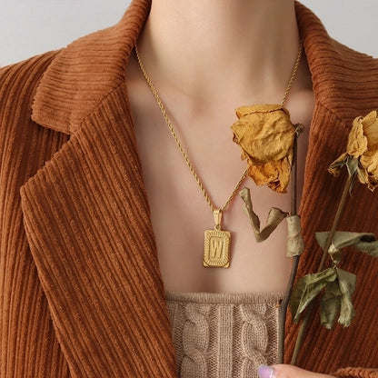 Minimalist Letter 304 Stainless Steel 18K Gold Plated Plating Choker