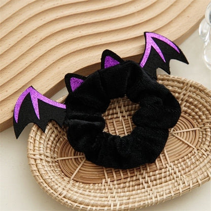 Halloween Christmas Fashion Women'S Solid Color Flannel Hair Tie