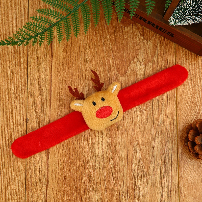 Luminous Style Christmas Small Gifts For Children Christmas Creative Gift With Lights Old Man Snowman Slap Bracelet Pop Bracelet