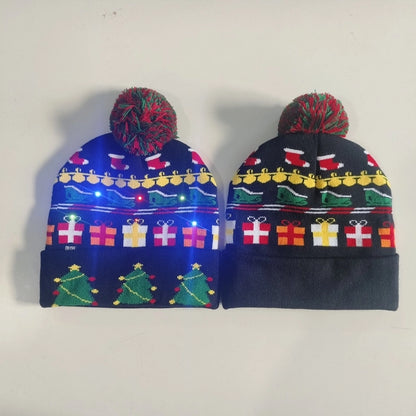 Kid'S IG Style Santa Claus Elk Pom Poms Wool Cap