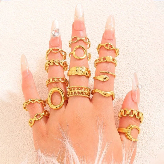 Elegant Minimalist Classic Style Solid Color 304 Stainless Steel Zircon Inlay Open Rings