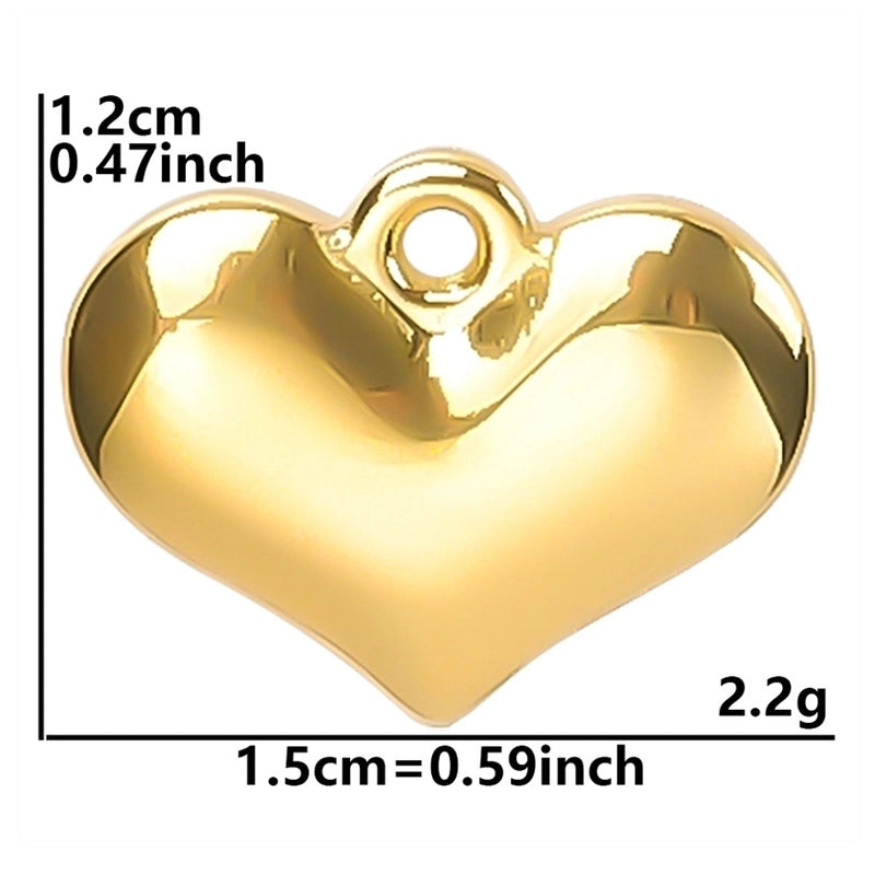 Minimalist Classic Style Heart Shape 304 Stainless Steel Plating Pendant Necklace