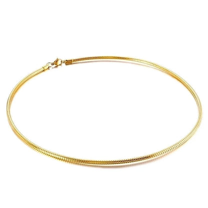 Titanium Steel 18K Gold Plated Minimalist Geometric Choker