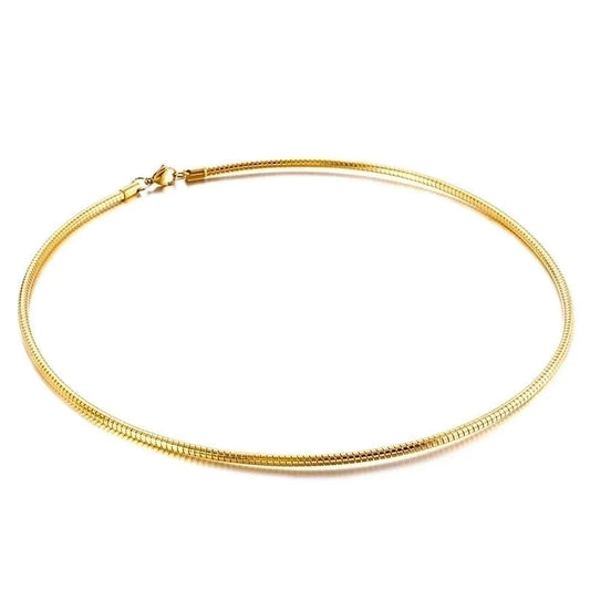 Titanium Steel 18K Gold Plated Minimalist Geometric Choker