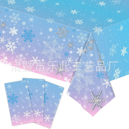 3 Pieces Christmas Tablecloth Holiday Party Tablecloth Christmas Tree Tablecloth Red And Green Christmas Theme Tablecloth Table Cover