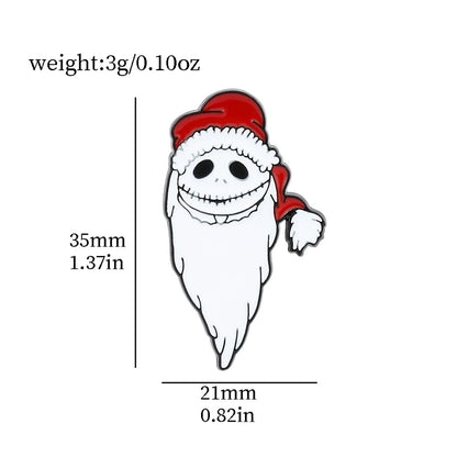 Funny Pin Santa Claus Alloy Enamel Unisex Brooches