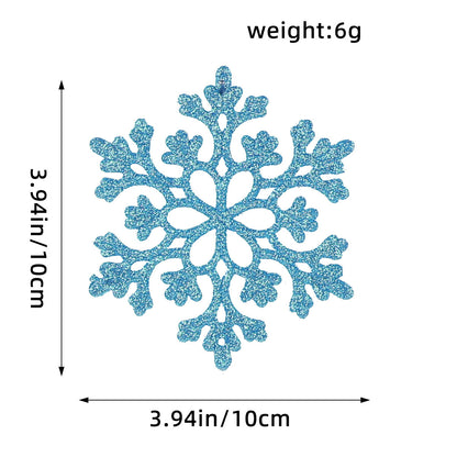 Christmas Decoration 10cm Snowflakes Plastic Sprinkles Snowflakes Christmas Tree Decoration Hollow Snowflake Ornaments