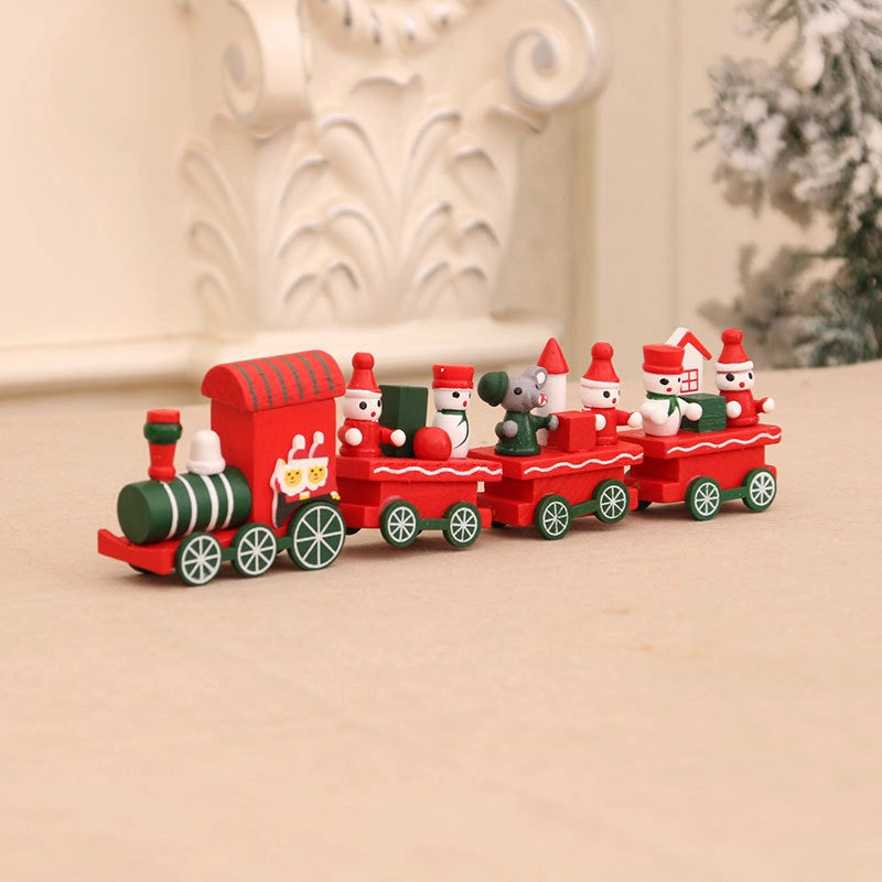 Christmas Fashion Train Wood Party Ornaments