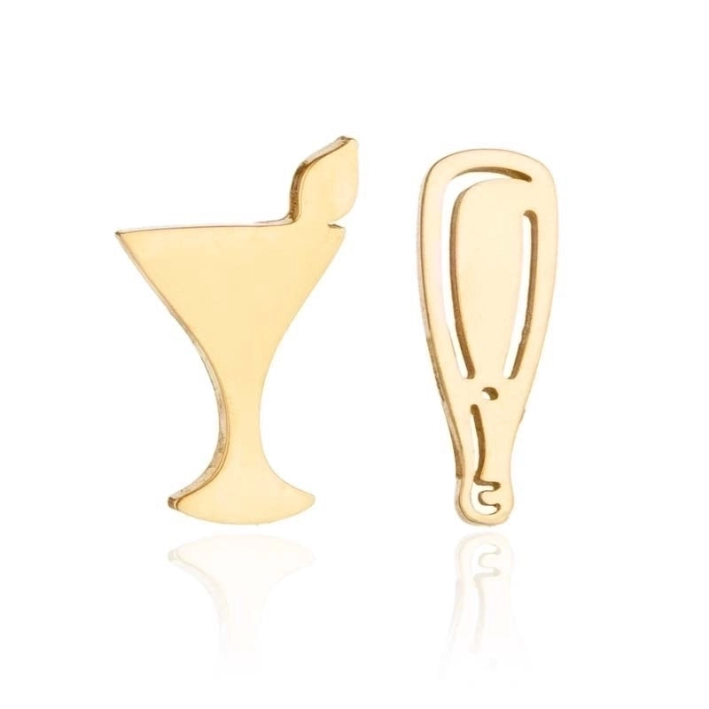 1 Pair Fashion Star Moon Tree Plating Hollow Out 304 Stainless Steel 18K Gold Plated Ear Studs