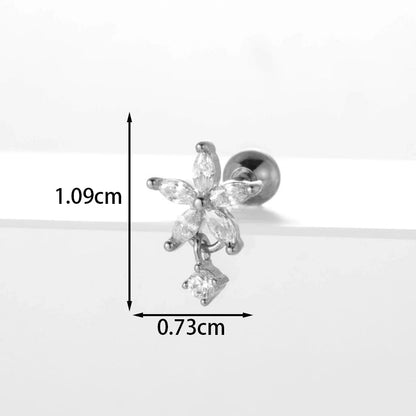 Ear Cartilage Rings & Studs Flower 316L Stainless Steel Copper