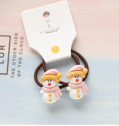 Christmas Fashion Children Unisex Cartoon Character Arylic Handmade Hair Tie