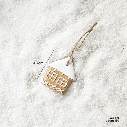 Christmas Resin Gingerbread Man Small Pendant Christmas Snowflake Bell Pendant Diy Christmas Tree Outfit