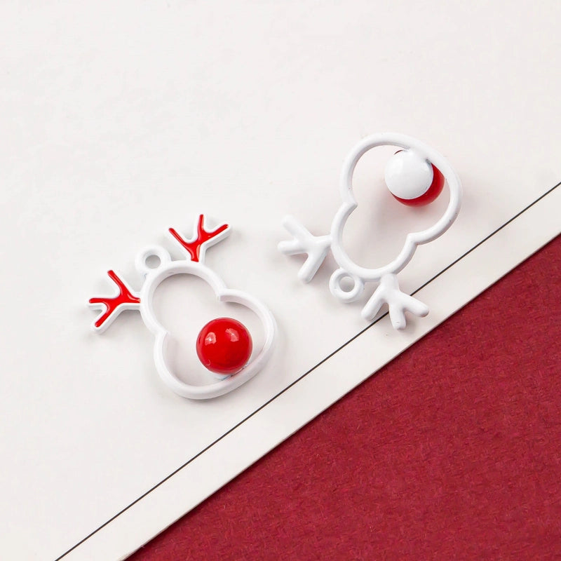 10 PCS/Package Alloy Bow Knot Bell Snowflake Pendant Jewelry Accessories