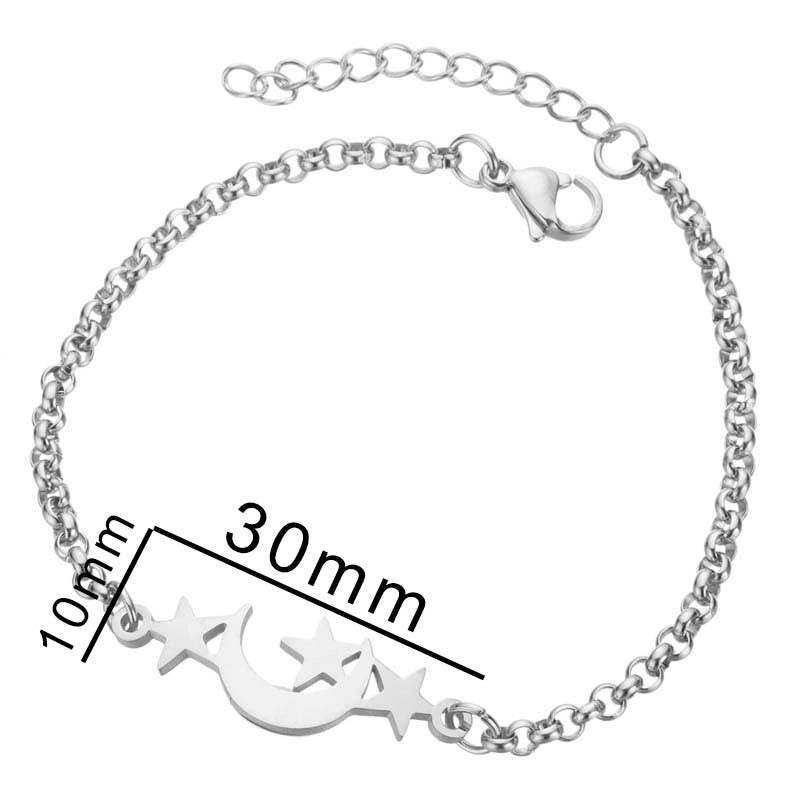 Fashion Butterfly Snowflake Stainless Steel Bracelets 1 Piece