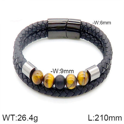 Hip-Hop Rock Punk Scorpion Skull 304 Stainless Steel Pu Leather Halloween Unisex Bangle Men Cord & Leather Bracelets