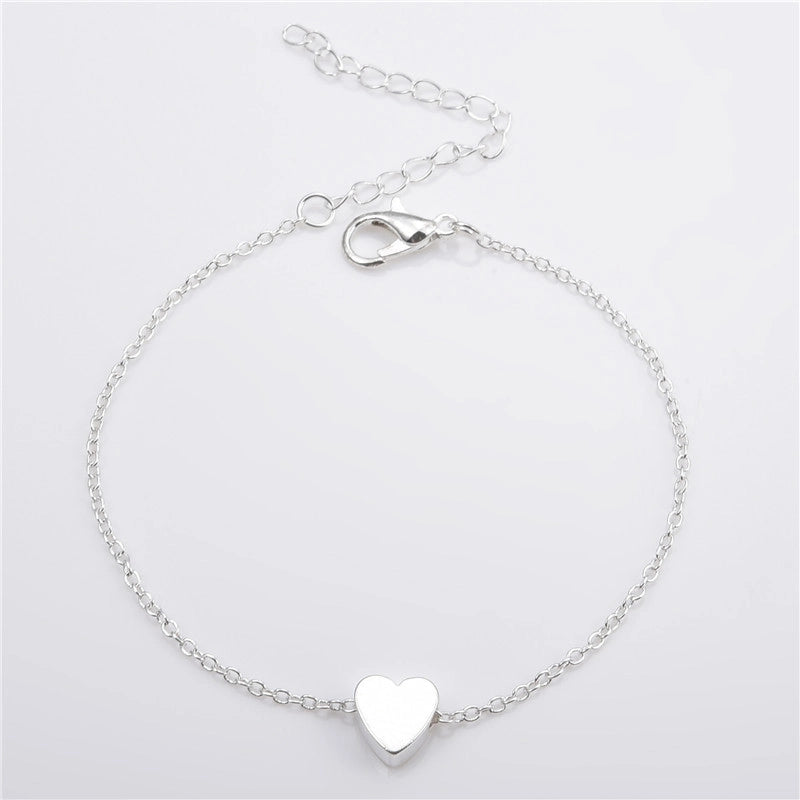 Fashion Heart Shape Alloy Titanium Steel Plating Rhinestones Artificial Pearls Women\'S Bracelets