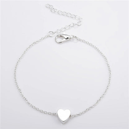 Fashion Heart Shape Alloy Titanium Steel Plating Rhinestones Artificial Pearls Women\'S Bracelets