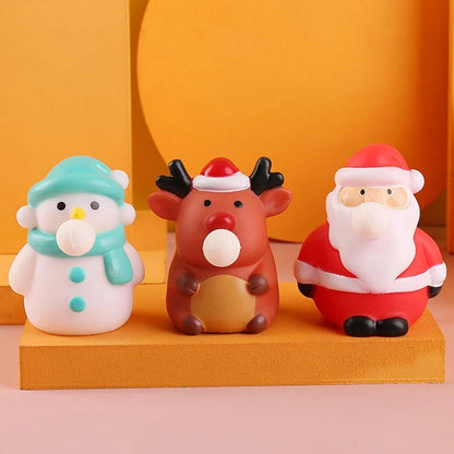 Squishy Toy Christmas Animal Santa Claus Snowman PVC TPR Toys