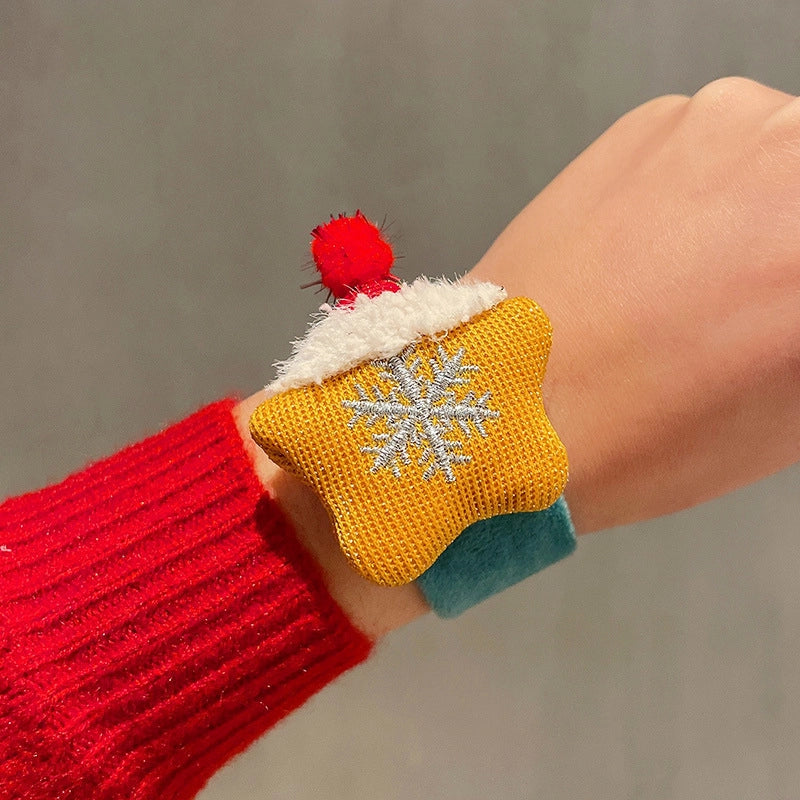 Christmas Cute Santa Claus Elk Alloy Fleece Cloth Tape Holiday Family Gathering Party Party Accessories