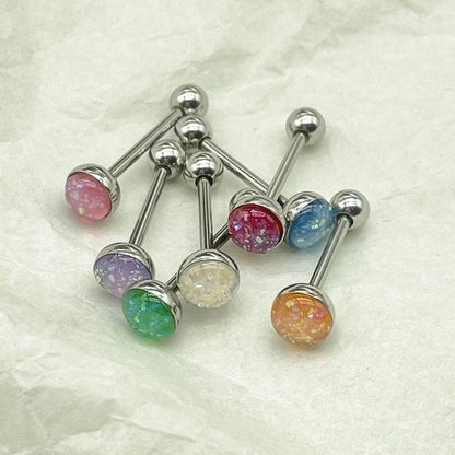 Minimalist Geometric Titanium Steel Plating Tongue Nail 1 Piece