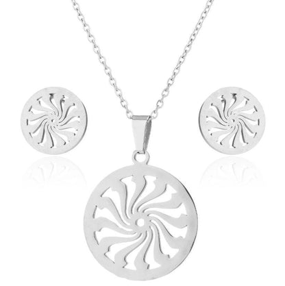 Minimalist Ball 201 Stainless Steel 18K Gold Plated Plating Earrings Necklace