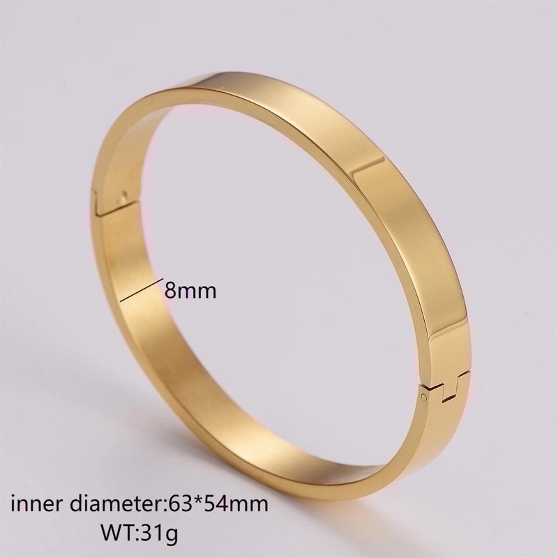 Minimalist Circle Stainless Steel Bangle In Bulk