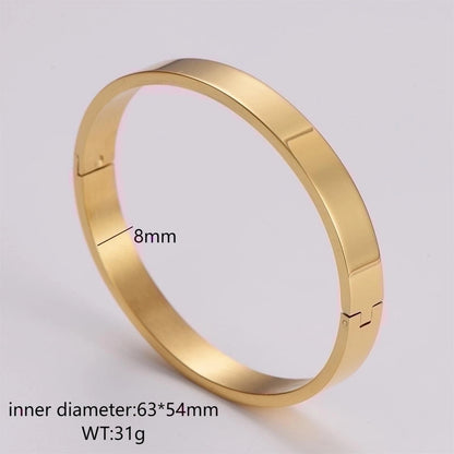 Minimalist Circle Stainless Steel Bangle In Bulk