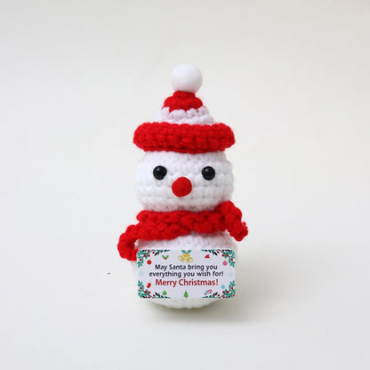 Cute Christmas Tree Santa Claus Snowman Yarn Party Ornaments Decorations Table Decoration