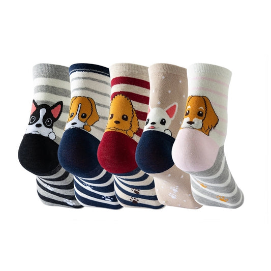 Women's Socks Fun Cat Socks Mid-length Socks Novelty Dog Animal Women's Socks Cotton Socks Cartoon Stockings Yama