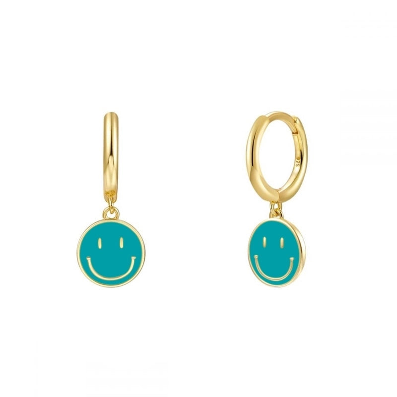 1 Pair Modern Style Classic Style Heart Shape Smile Face Copper Drop Earrings Ear Cuffs Earrings