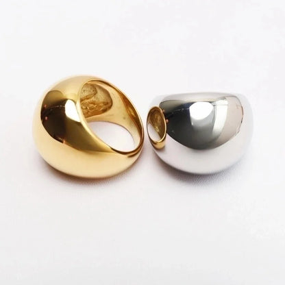 Minimalist Solid Color Titanium Steel Plating Rings