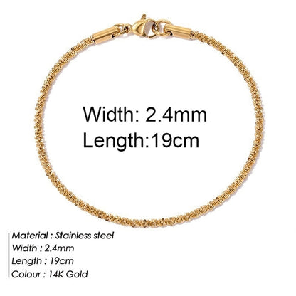 Casual Classic Style Geometric 304 Stainless Steel Cauliflower Necklace Bracelets In Bulk