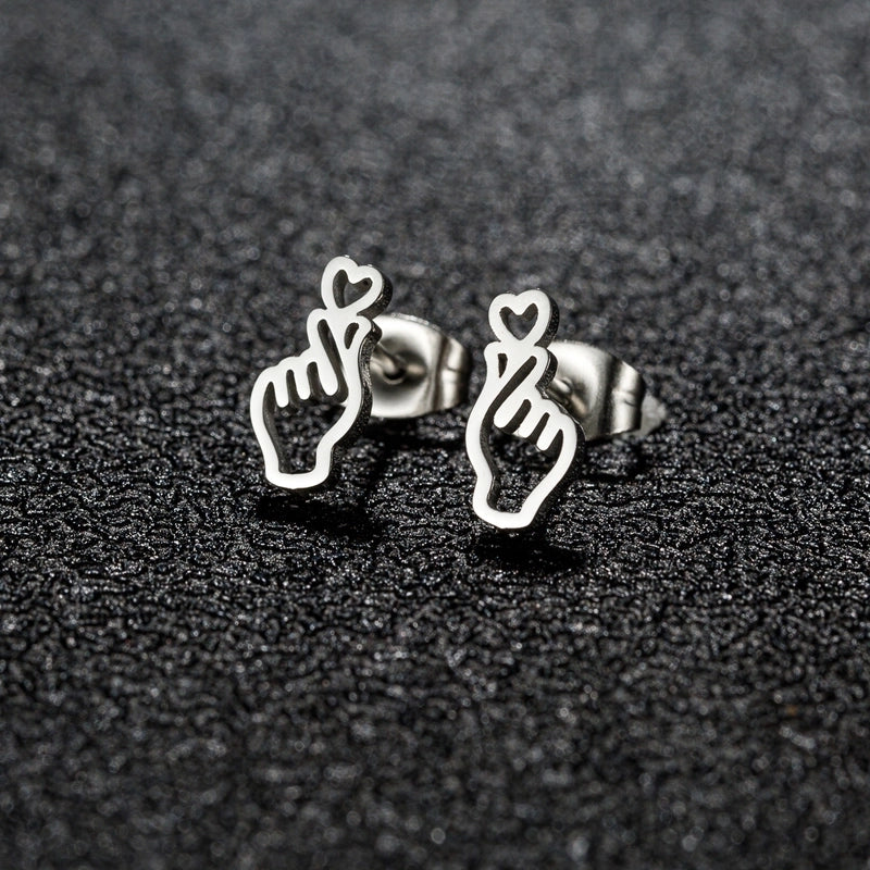 1 Pair Christmas Sweet Minimalist Snowflake Irregular Polishing Plating 304 Stainless Steel 18K Gold Plated Ear Studs