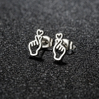 1 Pair Christmas Sweet Minimalist Snowflake Irregular Polishing Plating 304 Stainless Steel 18K Gold Plated Ear Studs