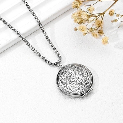 Vintage Style Classic Style Square Oval Heart Shape 304 Stainless Steel Plating Pendant Necklace