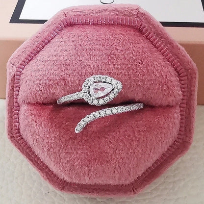 1 Piece Fashion Butterfly Copper Inlay Zircon Open Ring