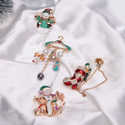 Cartoon Style Geometric Alloy Plating Artificial Diamond Women's Cartoon Brooches