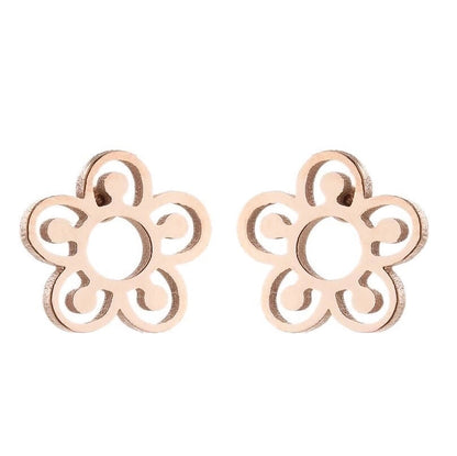 1 Pair Fashion Snowflake Plating 304 Stainless Steel 18K Gold Plated Ear Studs