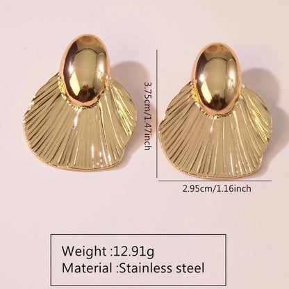 1 Pair Vintage Style Classic Style Heart Shape Flower Heart Flowers 304 Stainless Steel Imitation Gold Drop Earrings Ear Studs