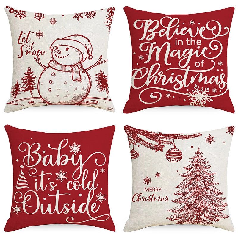 Christmas Combination Pillow Case New Home Sofa Decoration Cushion Pillow Case Manufacturers