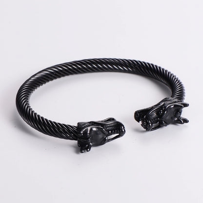 304 Stainless Steel 18k Gold Plated Hip-hop Inlay Geometric Acrylic Pearl Bangle