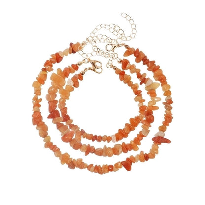 Minimalist Solid Color Natural Stone Bracelets Anklet Necklace