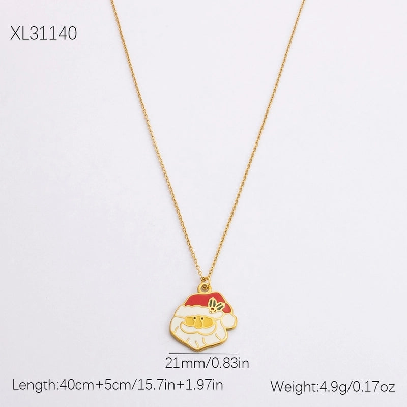 Cute Modern Style Christmas Tree Bow Knot Snowflake 304 Stainless Steel Plating Bracelets Earrings Necklace